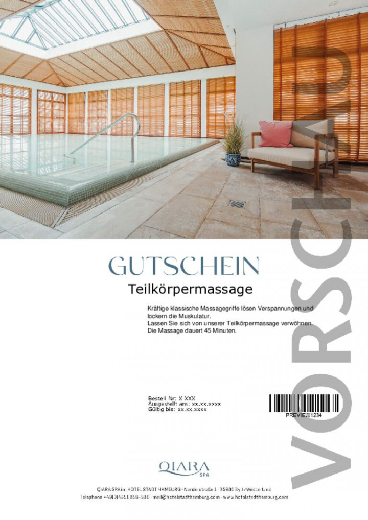 Teilkörpermassage, 45 Min.